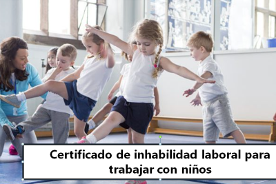 Certificado para trabajar con niños